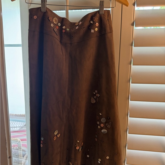 Suede leather skirt Rebecca Taylor - Picture 6 of 6